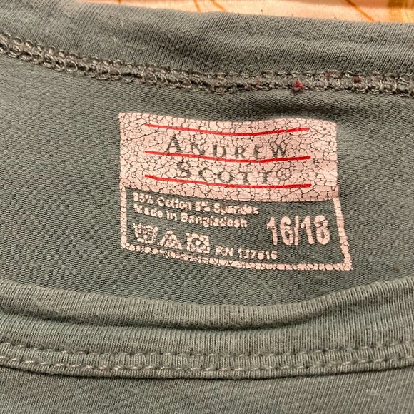 Andrew Scott 16/18 Basic Long Sleeve T-Shirt (2 Greens, 1 Gray) - Picture 5 of 6